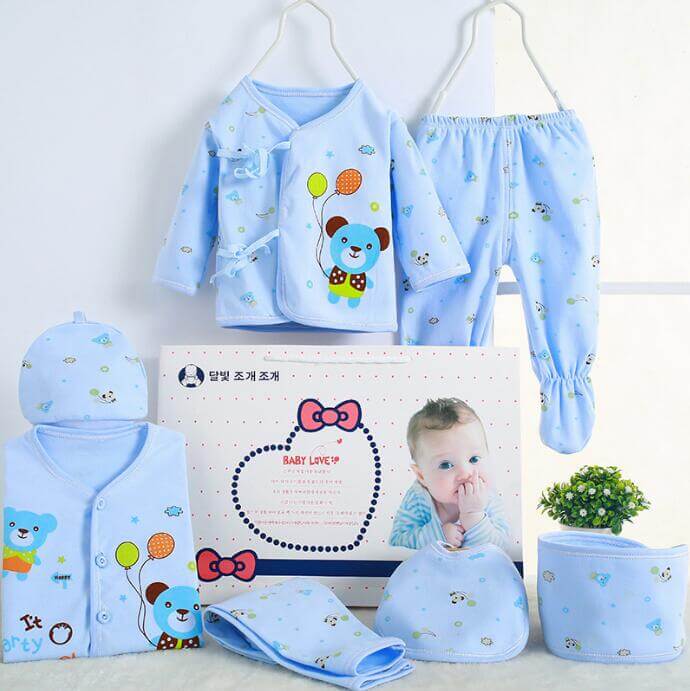 0-3M Newborn Clothing Sets for Baby Girls Boys Clothes Suits Cotton OUTFITS 7pcs/set MORE 20 STYLES DunbiBeauty, LLC