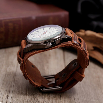 Men's Sports Watch Punk Style Leather Strap Dsers