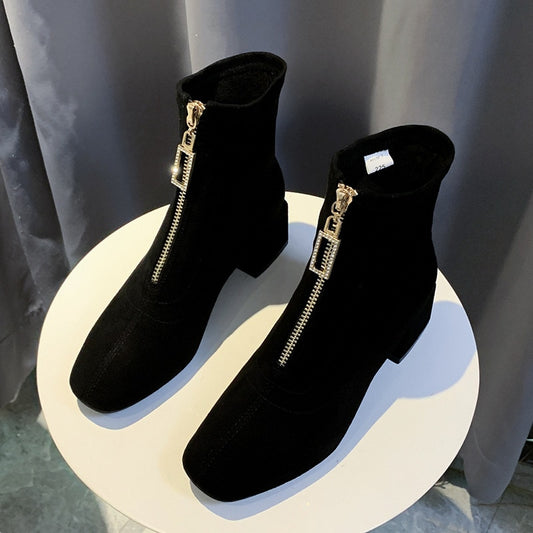 Women's Ankle Boots with Square Heel Dsers