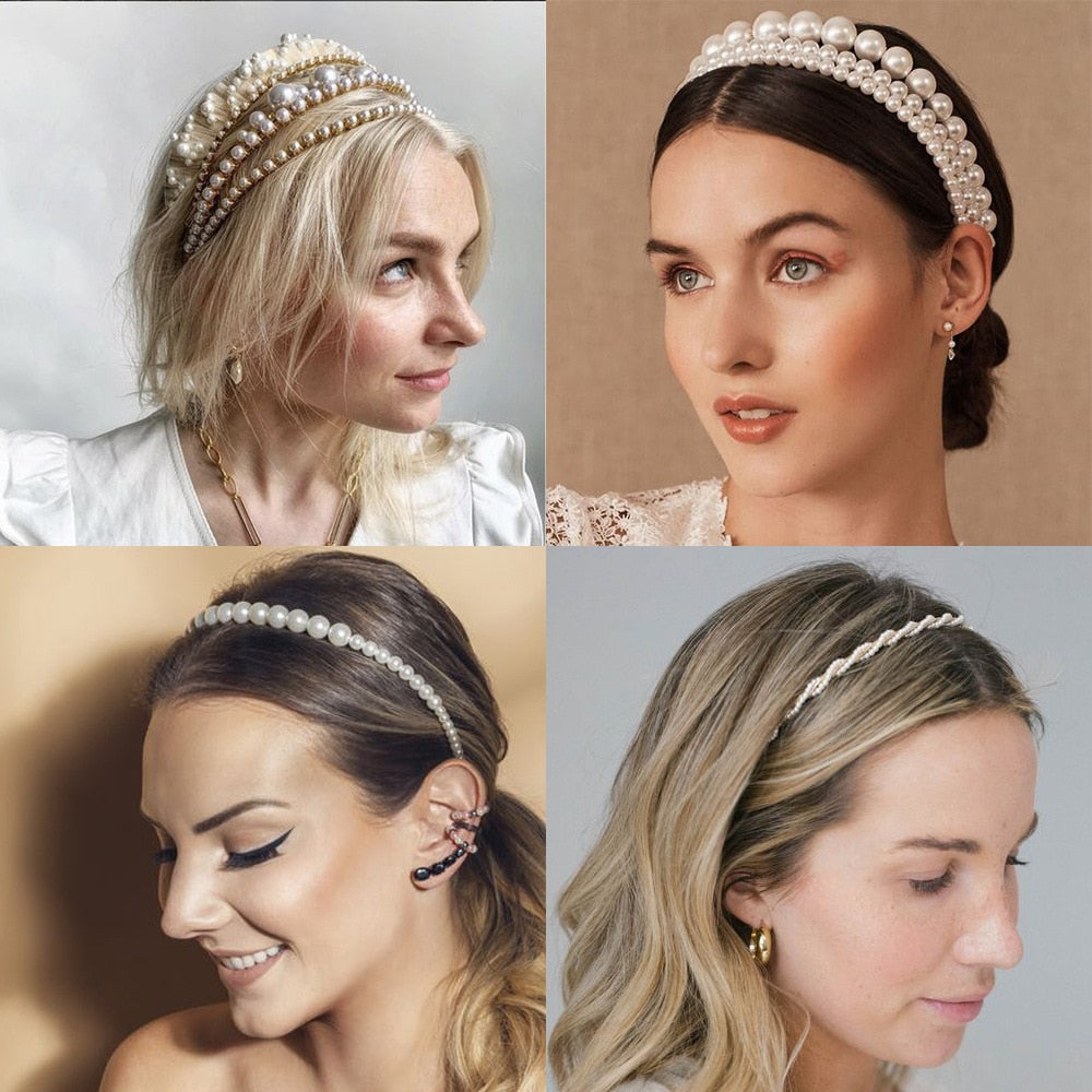 Women's Faux Pearl Headbands Dsers