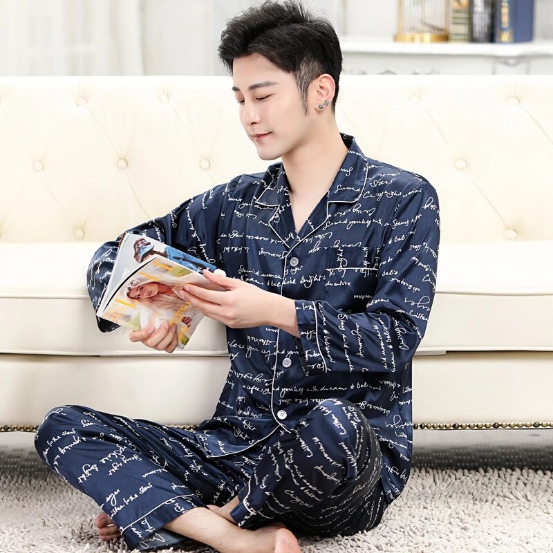 Men's Silk Pajama Sets Dsers