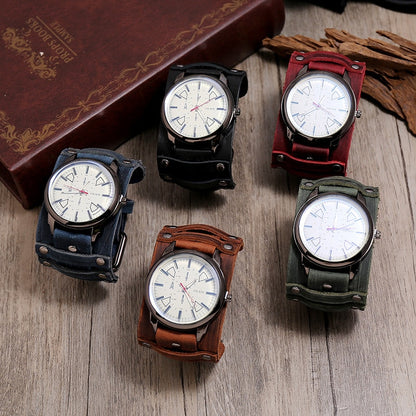 Men's Sports Watch Punk Style Leather Strap Dsers