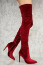 Women's Stretch Suede Thigh High Stiletto Boots Dsers