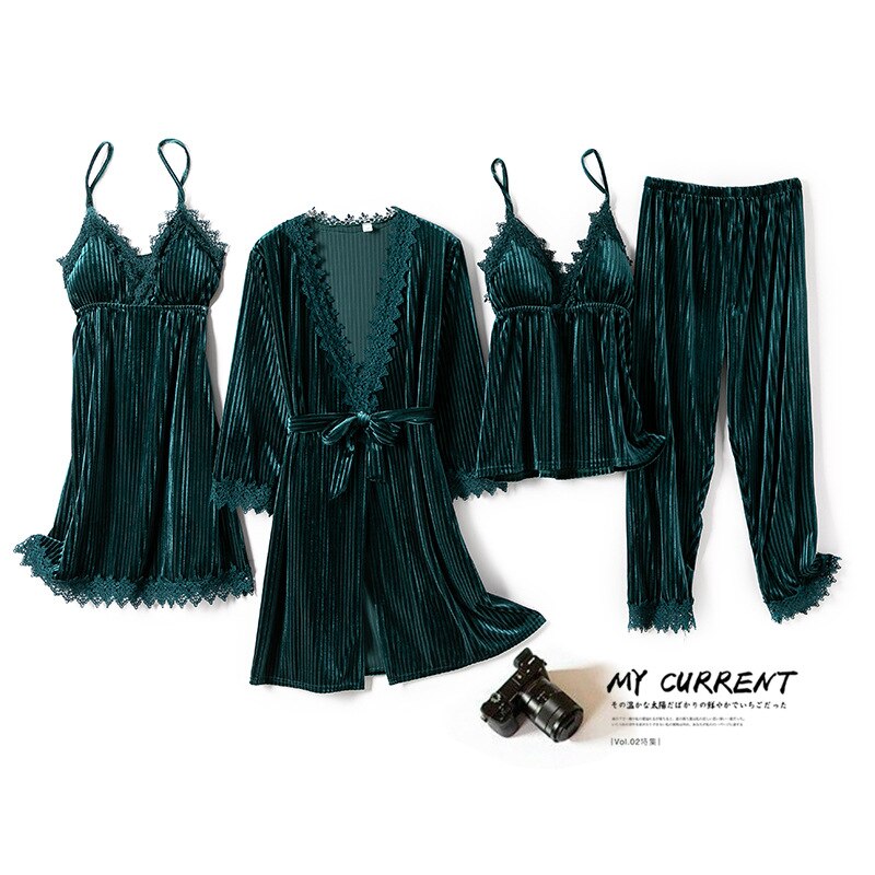 Women's Velour Velvet Pajama Sets Dsers