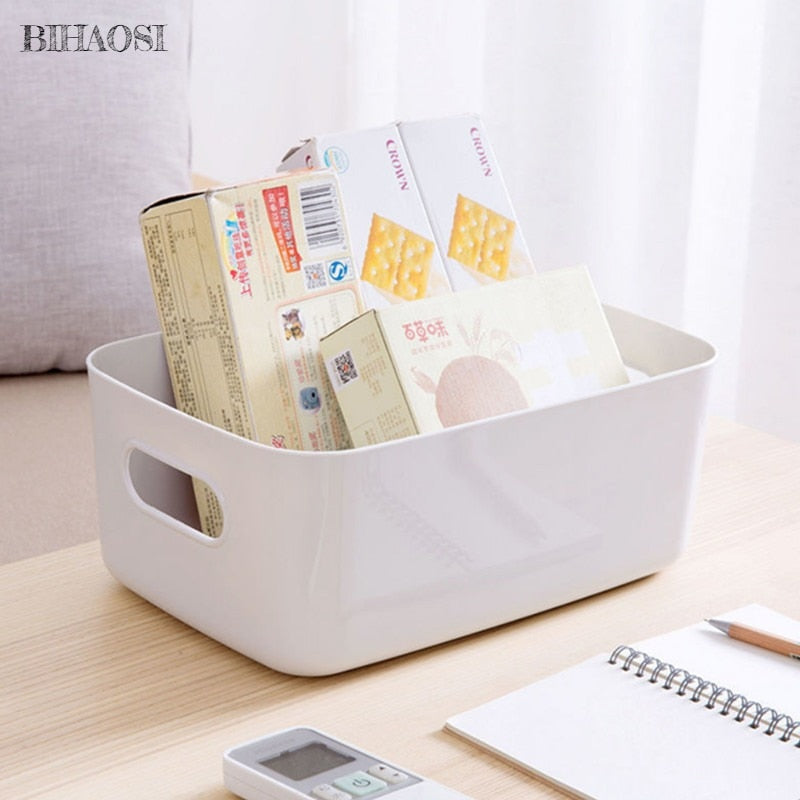 Storage Basket Student Desktop Snack Storage Box Plastic Cosmetic Storage Box Household Kitchen Sorting Box Makeup Box Dsers