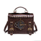 Norbinus PU Leather Steampunk Clockwork Theme Crossbody Messenger Bag Dsers