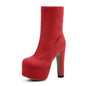 Women's High Heel Platform Zipper Boots Dsers