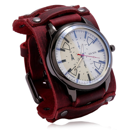 Men's Sports Watch Punk Style Leather Strap Dsers