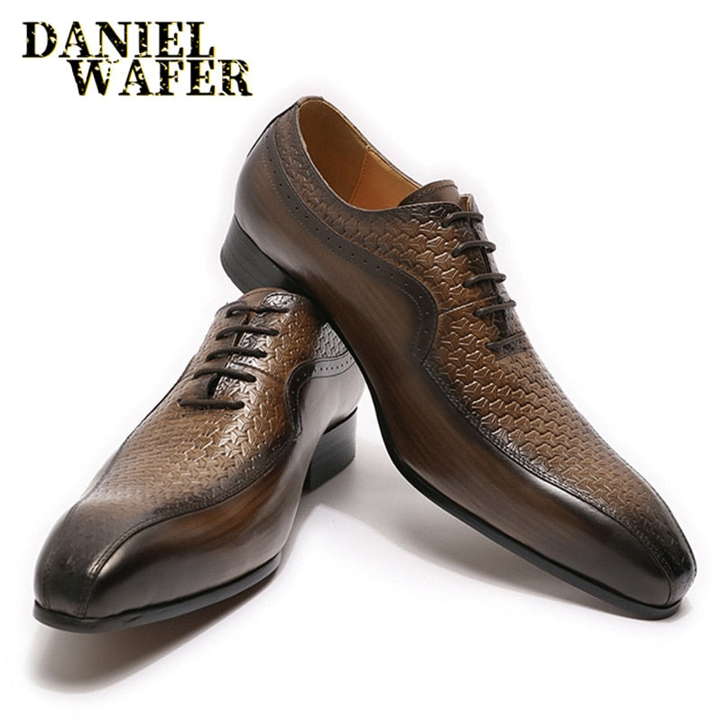 Men's Oxford Pointed Toe Dress Shoes Dsers