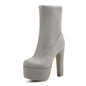 Women's High Heel Platform Zipper Boots Dsers