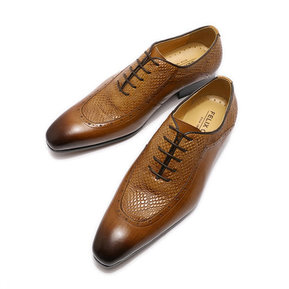 Men's Pointed Toe Leather Dress Shoes Dsers