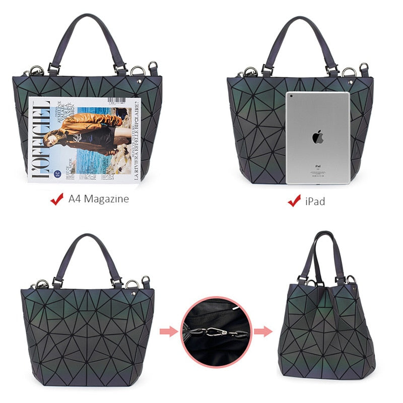 Women's Embossed Geometric 3 Piece Bag Set Dsers