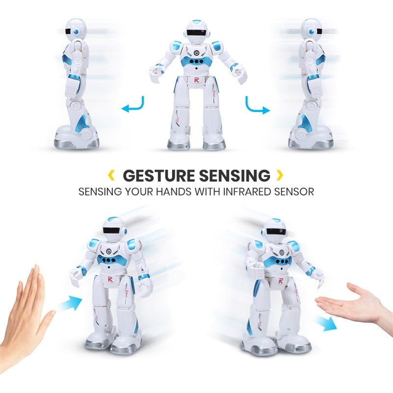 DEERC RC Robot Toy Smart Gesture Sensing Remote Control Robot Flexible Moving Great Toys Gift For 3-8 Year Old Boys Girls Kids