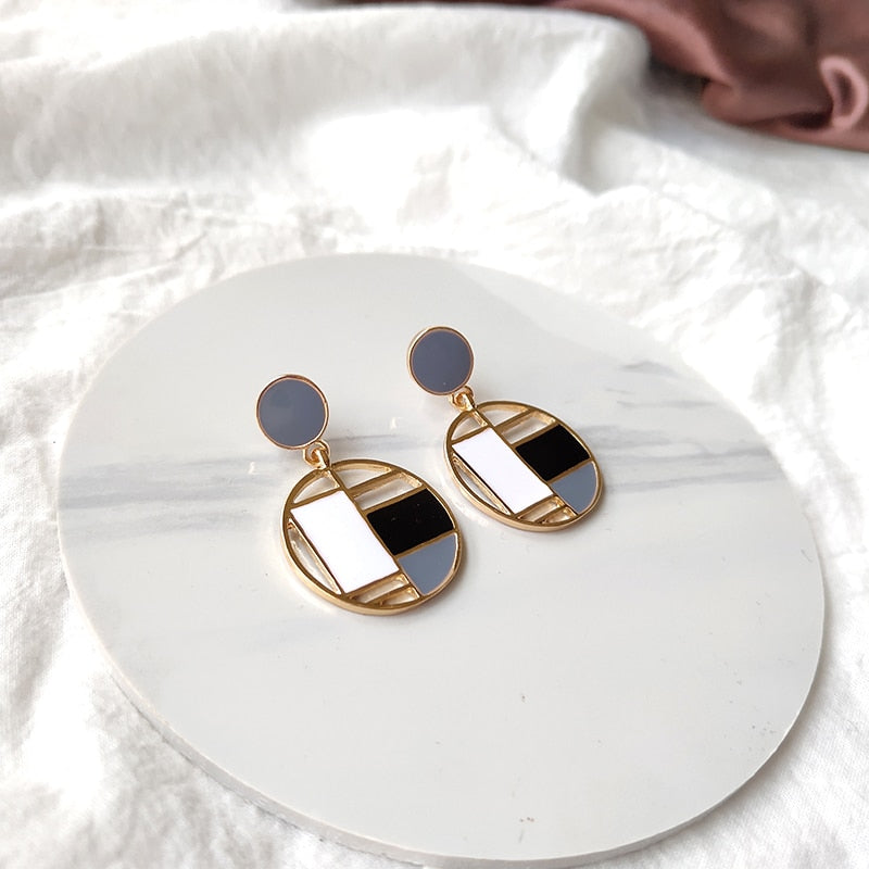 Women's Circle Geometric Earrings Dsers