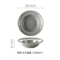 Nordic Grey Ceramic Plate Set Household Simple Dishes And Plates Eco Friendly Tableware Dinner Rice Bowls Kitchen Accessories Dsers