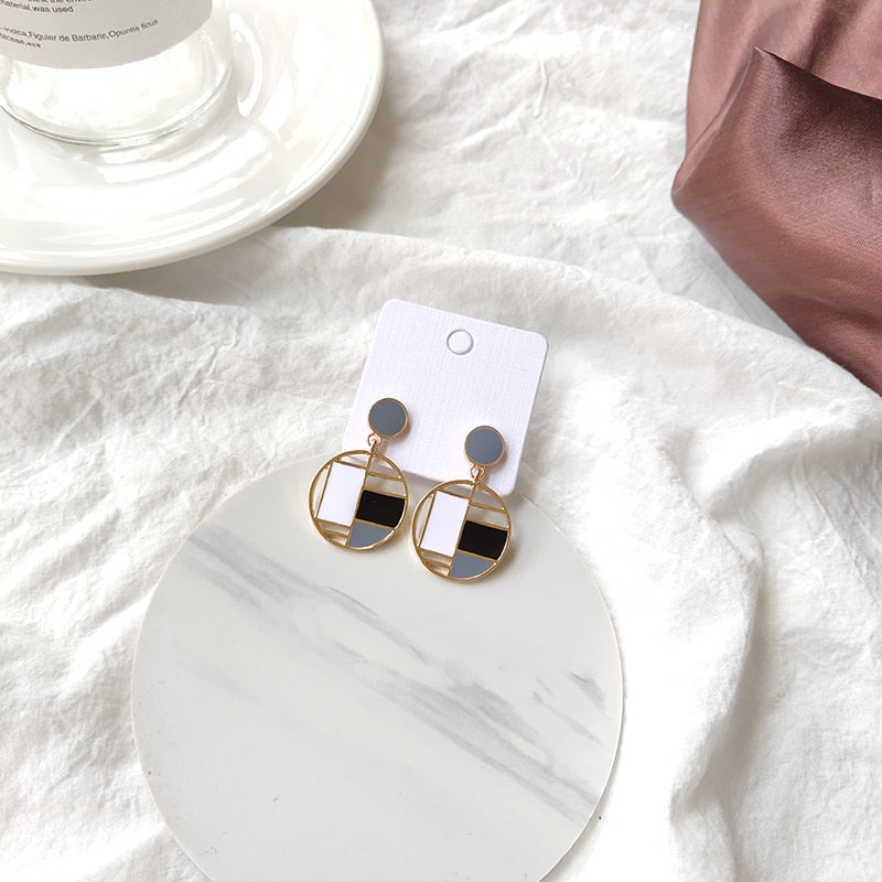 Women's Circle Geometric Earrings Dsers