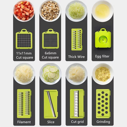 Vegetable Slicer Chopper Multifunctional Fruit Potato Carrot Peeler Grater Cutter Shredded Tool Kitchen Accessories  7 In 1 Set Dsers