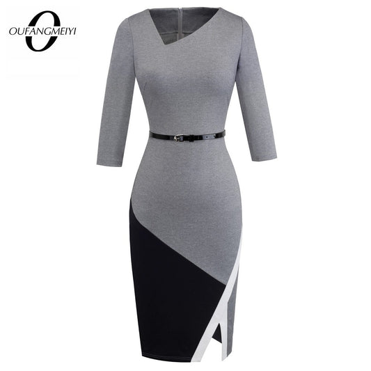 Women's Asymmetrical Dress with Side Split Dsers