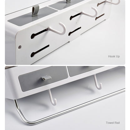 Punch-free Bathroom Organizer Rack Shampoo Cosmetic Storage Rack Bath kitchen Towel Holder Household Items Bathroom Accessories Dsers