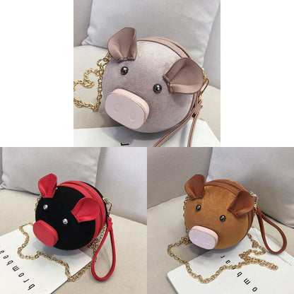 Suede Pig Harajuku Theme Shoulder Bag Dsers