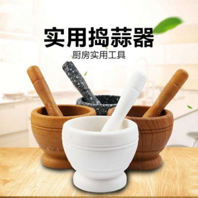 Resin Mortar Pestle Set Garlic Herb Spice Mixing Grinding Crusher Bowl Restaurant Kitchen Tools Dsers