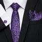 Men's Silk Tie Handkerchief and Cufflinks Set Dsers