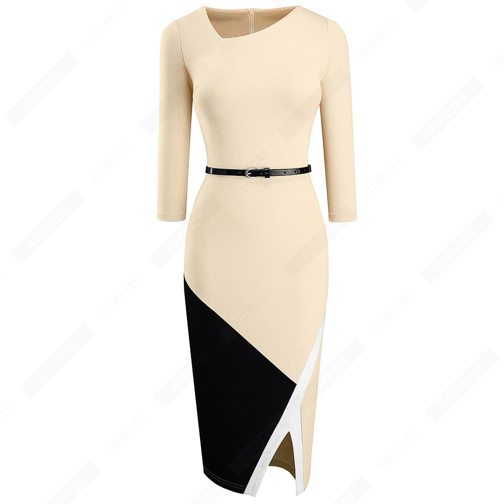 Women's Asymmetrical Dress with Side Split Dsers