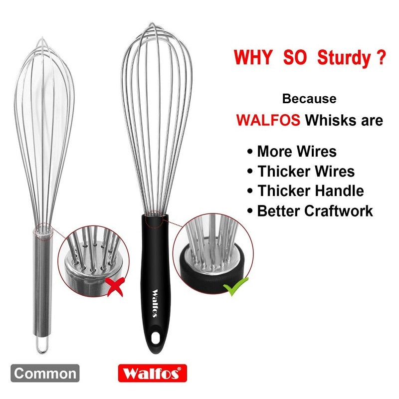 Stainless Steel Wire Whisk Manual Egg Beater Blender Milk Cream Butter Beater Kitchen Baking Cooking Utensils Accessiores Dsers