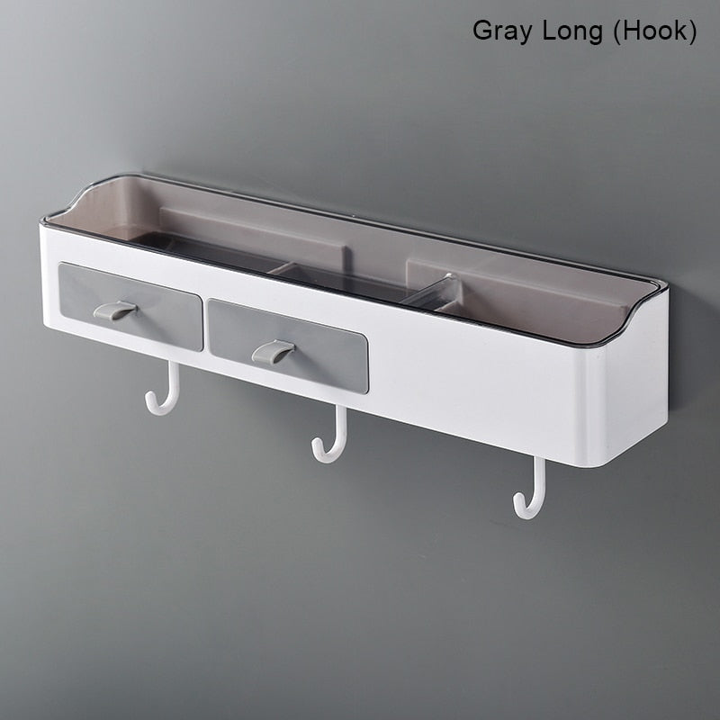 Punch-free Bathroom Organizer Rack Shampoo Cosmetic Storage Rack Bath kitchen Towel Holder Household Items Bathroom Accessories Dsers