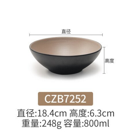 Miamine Japanese Bamboo Bowl Creative Plastic Soup Bowl Restaurant Noodle Restaurant Commercial Ramen Bowl Dsers