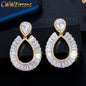 Women's White Cubic Zicronia Dangle Earrings Dsers