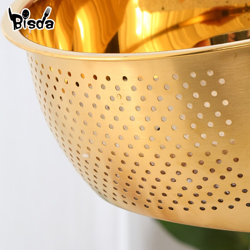 Stainless Steel Drain Basket Bowl Washing Kitchen Strainer Noodles Vegetables Kitchen Utensils Beans Sieve Fruit Cleaning Tools Dsers