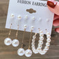 Women's Geometric Hoop and Dangle Variety Earring Sets Dsers