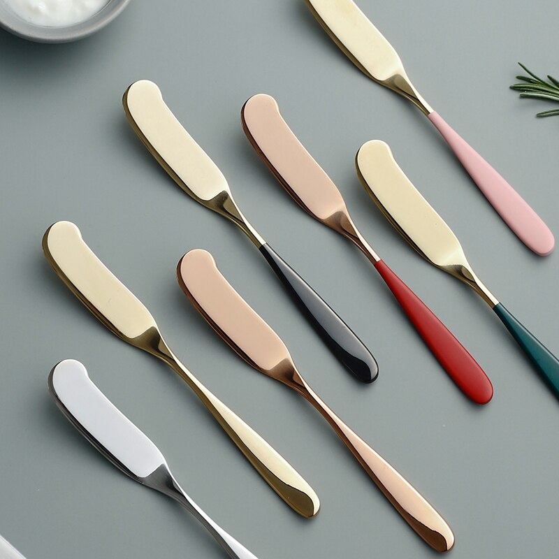 Stainless Steel Cheese Dessert Jam Spreaders Butter Knife Westen Cutlery Breakfast Tool Tableware Kitchen Restaurant Supplies Dsers