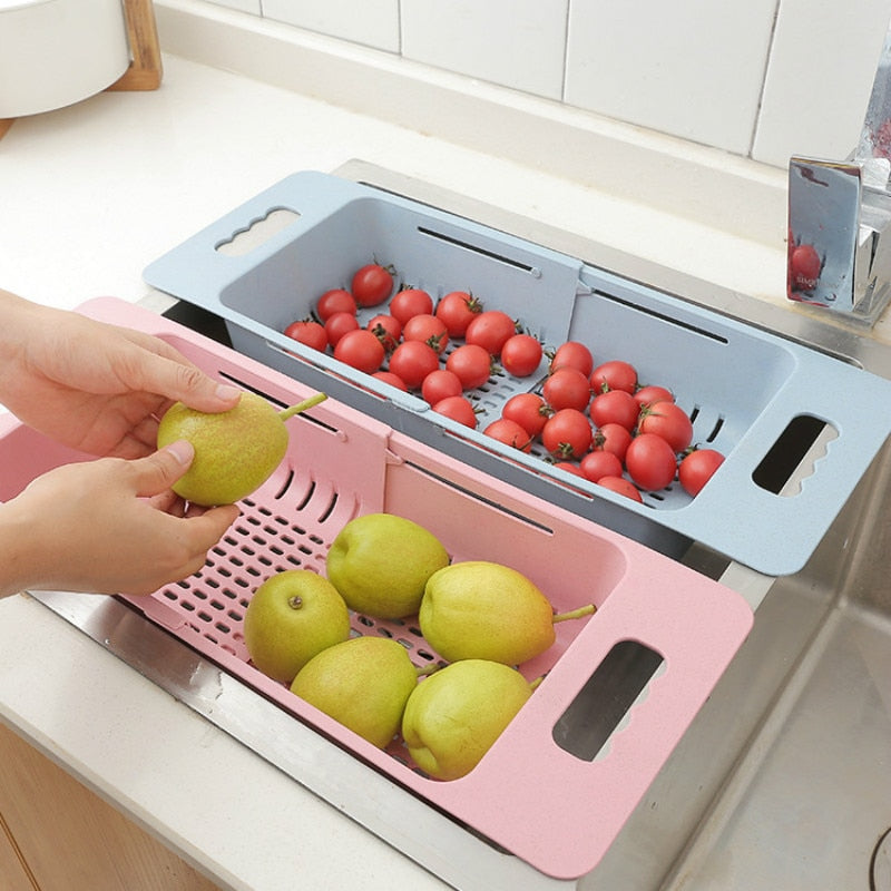 Retractable Sink, Drain Rack, Storage Rack, Kitchen, Plastic Bowl, Chopsticks Rack, Household Vegetable Storage Rack, Bowl Rack Dsers