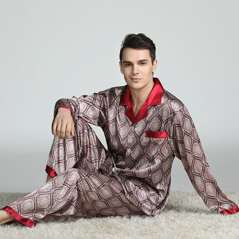 Men's Silk Pajama Sets Dsers