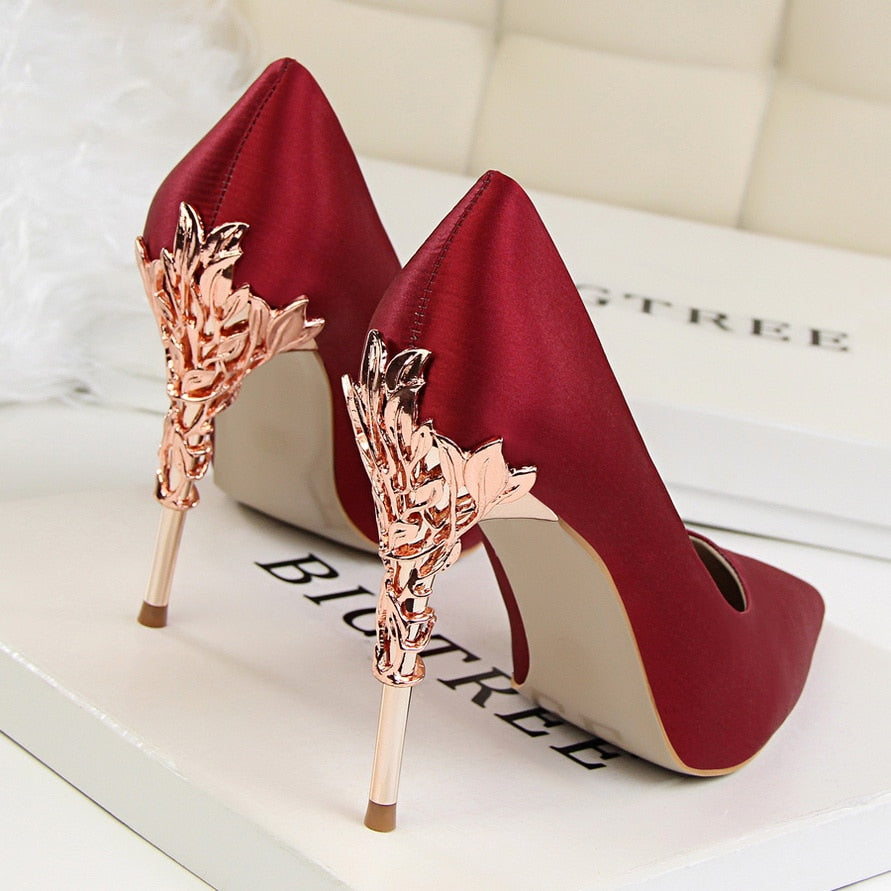 Women's Pointed Toe Stilettos with Metal Heels Dsers