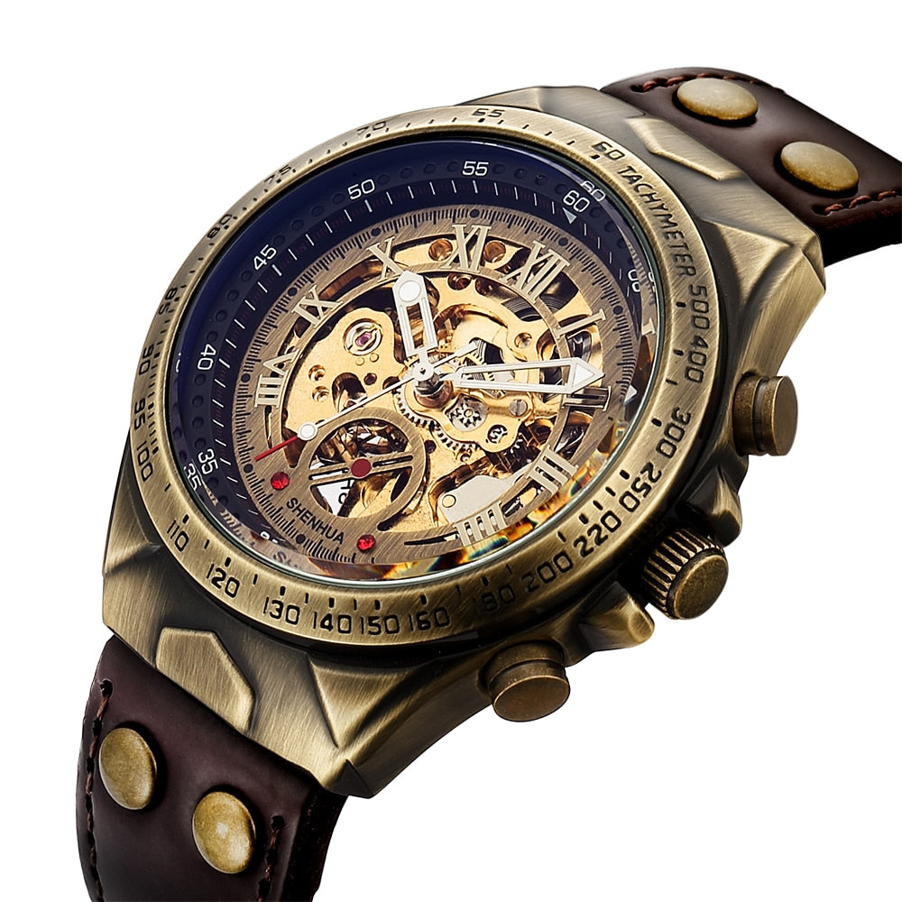 SHENHUA Men's Steampunk Wrist Watch Dsers