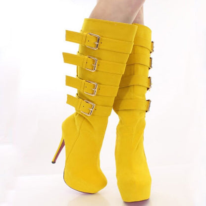 shofoo shoes.New fashion women&#39;s shoes , suede, decorative buckle, knee-hingh boots, high-heeled boots, women boots. SIZE:34-45 Dsers