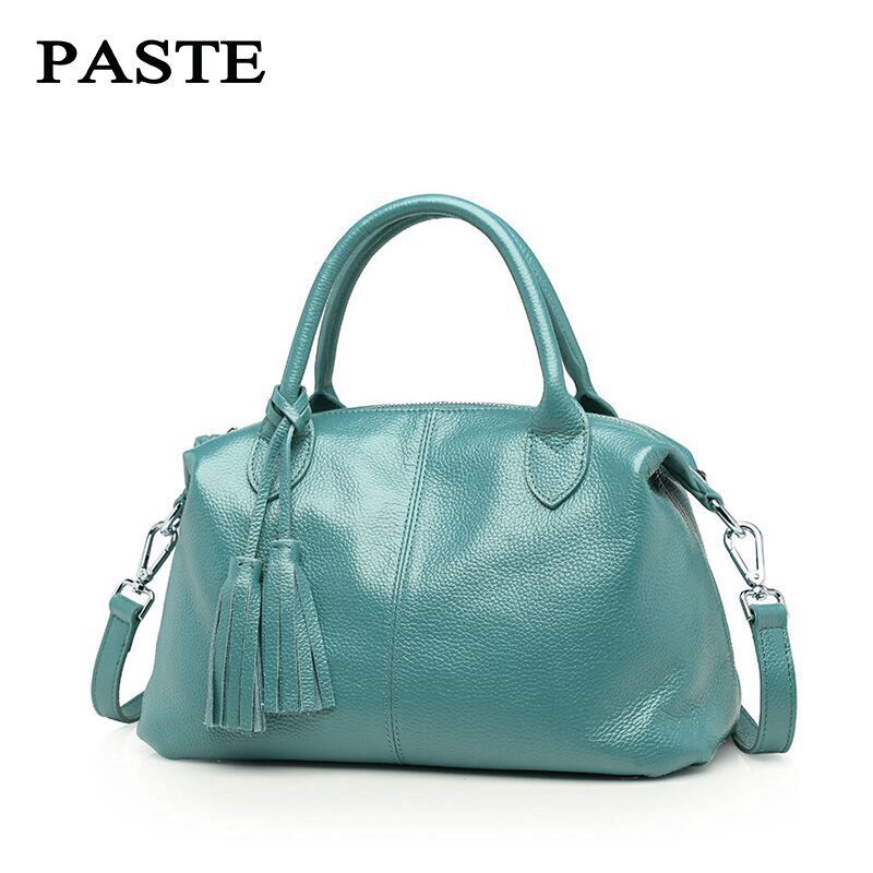 Women's Leather Handbag with Tassels Dsers