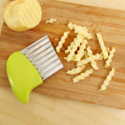 Stainless Steel Potato Chips Making Peeler Cutter Vegetable Kitchen Knives Fruit Tool Knife Accessories Wavy Cutter Dropshiping Dsers