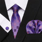 Men's Silk Tie Handkerchief and Cufflinks Set Dsers