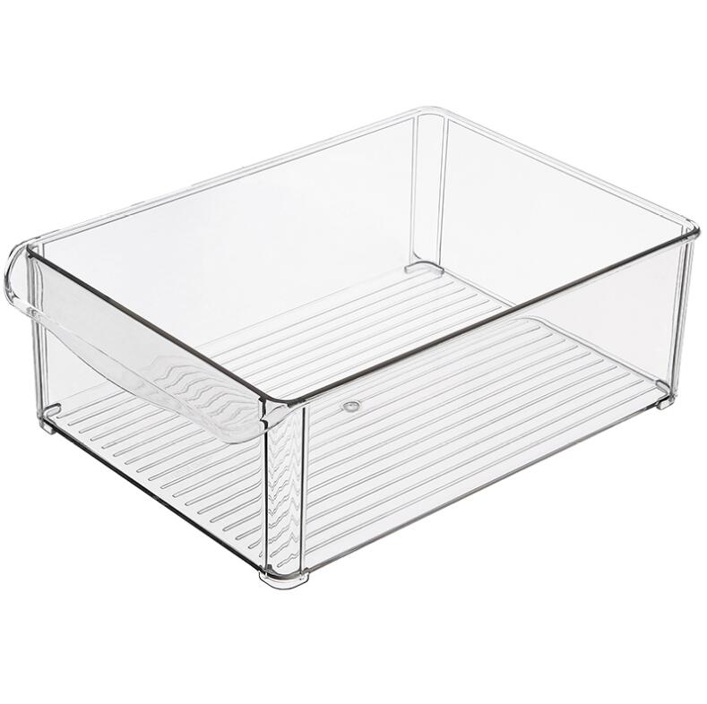 Refrigerator Organizer Artifacts Plastic Rectangular Drawer Storage Box Acrylic Kitchen Rangement Food Container Dsers