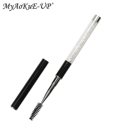 Rhinestone Lash Brush Reusable Eyelash Brushes Mascara Wand Applicator Eyelash Extension Makeup Tool