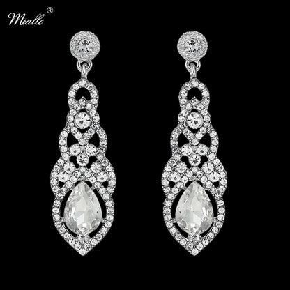 Women's Long Bridal Dangle Earrings Dsers