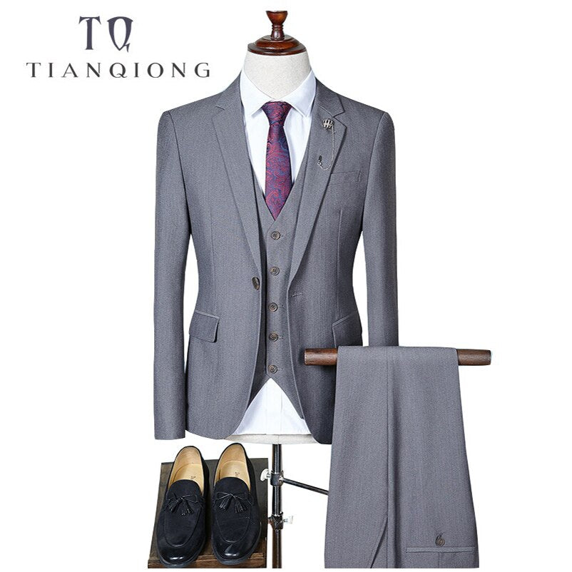 TIAN QIONG Men's 3 Piece Slim Fit Suit Dsers