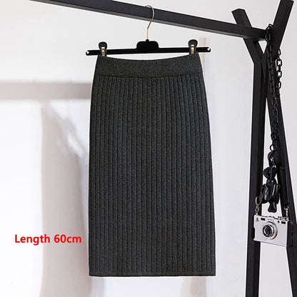 Women's Elastic Waist Knit Skirt Dsers