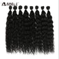 Noble Synthetic Hair Body Weave 20 Inch 8pcs/lot Afro Kinky Curly Hair Ombre Bundles Hair Extension Synthetic Hair Wave