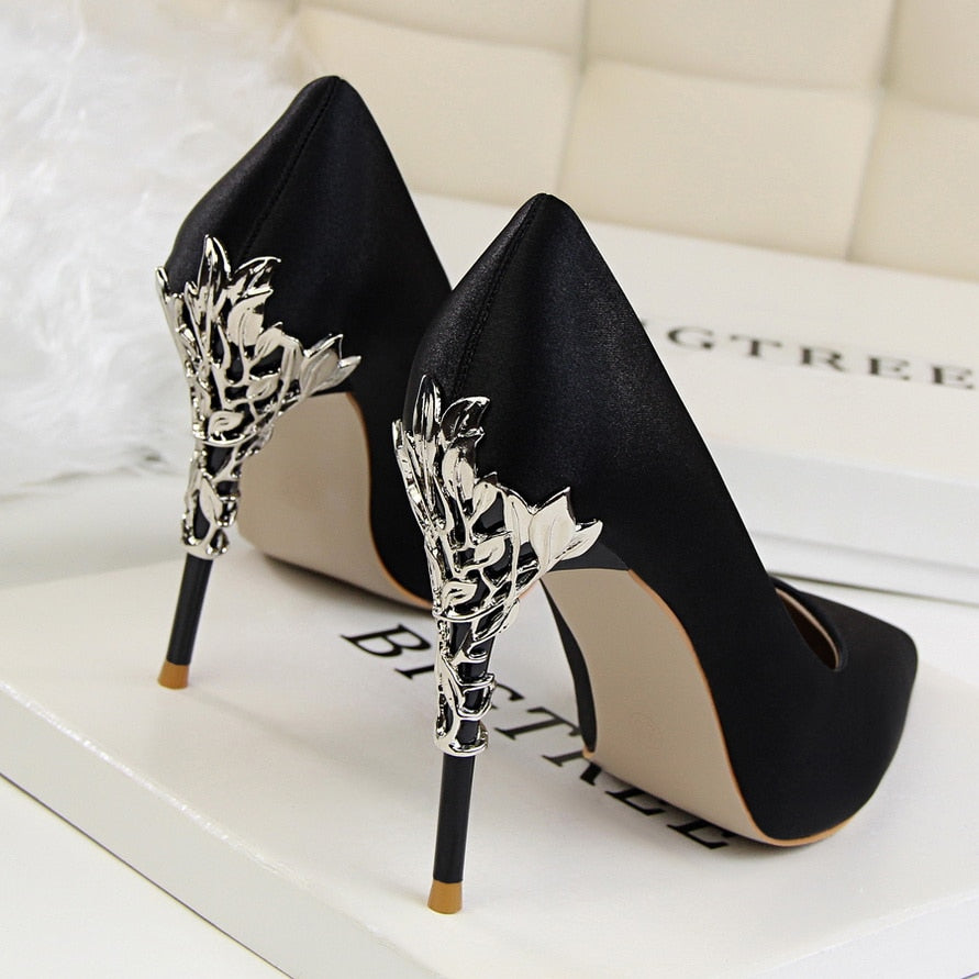 Women's Pointed Toe Stilettos with Metal Heels Dsers