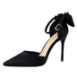 Women's Pointed Toe Bow Strap Stilettos Dsers